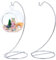 DELORIGIN 2pcs Air Plant Holder Ornament Display Stand Hook Glass Globe Holder Silver Iron Hanging Hook Rack for Spring Air Plant Terrarium Wedding Decor Bauble Sunlight Catcher DIY Craft Display