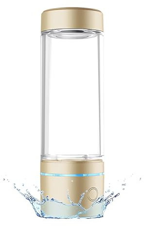 Tragbarer Wasserstoff Ionisator- Wasserstoffwasser Generator mit SPE- und PEM-Technologie für wasserstoffreiches Wasser bis zu 4500 ppb,240ml Tragbar Wasserstoff Reiche Wasser Flasche,Anti Aging