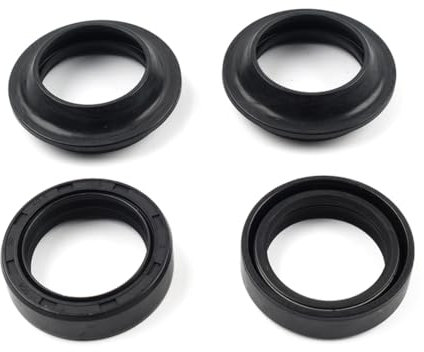 FSFYUK Kit guarnizioni forcella anteriore, parapolvere e paraolio in gomma nera per AN125 AN150 GT125E GT185 GT200 4 pezzi