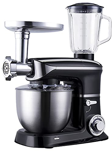 Generic 5L Stand Mixer - Multi-function Electric Kitchen Mixer with Dough Blender, Meat Grinder, Juicer, Kneading Dough, Egg Beater & More