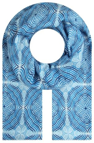 Majea Damen Halstuch Tuch Kopftuch Schal Damen-Schal Stola (880032) (blau 6)