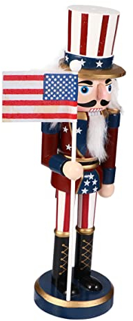 OFFSCH 25cm Soldato Di Marionette in Legno Schiaccianoci Marionette Giocattoli Di Natale Ornamenti Decorativi