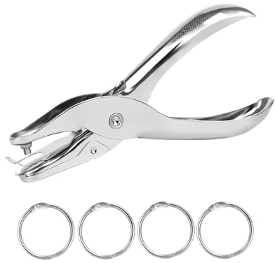 JCUGSBS 1 Stück Lochzange Präzision,Handlocher Einzelne Papierstanzer,Perforierte Lochzange Papier Handgehaltener Locher für DIY Handwerk Tags Foto Kleidung Ticket Scrapbooking-Lochdurchmesser 3 mm