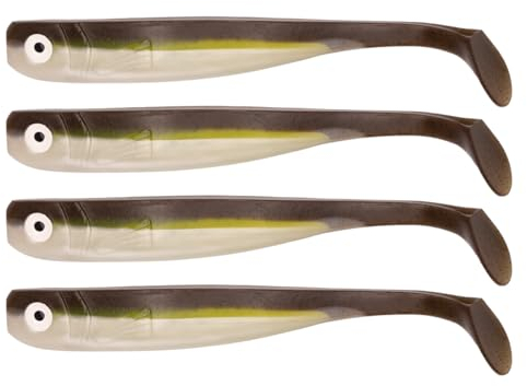 Zanderbait 16cm Brauni UV, Angelköder, Kunstköder, Zanderbait, Zanderköder, Softbait, Gummifisch, Gummiköder, Lieferumfang 4 Stück.