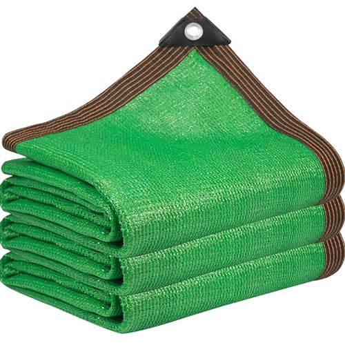 DGSFES Verde Rete Ombreggiante Con Occhielli,85% Tenda da Sole Traspirante per Esterno Vela Ombreggiante Impermeabile per Serra Balconi Patio Pergola,3X8m Telo Ombreggiante