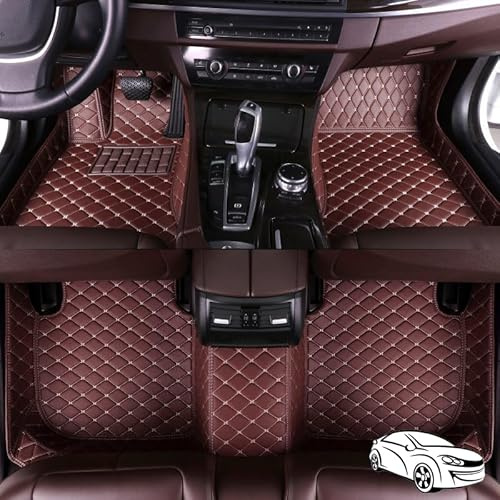 Tapis de Sol Voiture pour Lexus NX 450h+ (2021 2022 2023 2024) LHD, Tapis de Voiture sur Mesure Imperméable et Antidérapant Cuir Plein Couvert Tapis Set,Coffee