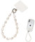 BQRKOTM 1 Stück Handykette Universal, Handyanhänger, Handy Perlen Schlüsselband, Handschlaufe, Abnehmbar Handygurt, kompatibel mit jedem Handy, Smartphone (Weiss Perlen)
