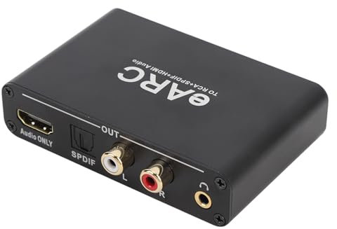 Tangxi EARC Audio Extractor, 24 -Bit 192 -kHz -HDMI -Bogen Zum Audio -Konverter Analog 3,5 Mm L/R Stereo, HDMI EARC/ARC Zum Optischen Audioadapter füR HDTV -Lautsprecherverstärker