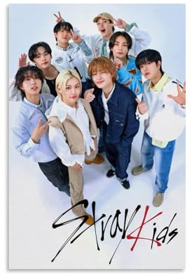 Maqiae Stray Poster Kids Music Band Kpop Group Vintage Cover Für Zimmer, Ästhetische Leinwand-Wandkunst, Schlafzimmer-Dekor Poster 12x18inch(30x45cm)