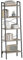 Oak & Tea Ladder Shelf, Ladder Bookcase, 5-Tier Bookshelf, X-Brace Support, 172 cm, Steel Frame, Industrial Style, for Home Office Study Living Room Bedroom, Grey+black
