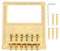 Mtlavishness Saddle Guitar Bridge Humbucker Pickup Slot Premium Quality Durable et Réglable pour TL Telecaster Guitars Electric avec matériau en fer en alliage en zinc en cuivre (Golden branch)