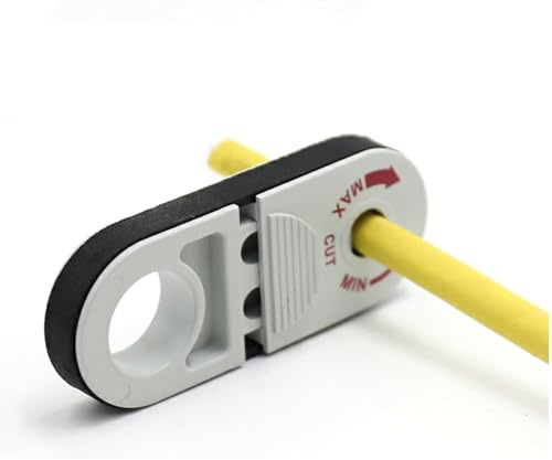 Uadme Abisolierer für Koaxialkabel, Abisolierwerkzeug UTP STP SFTP CAT5e CAT6 CAT6a CAT7 und CAT8 Kabel, Verstellbare Abisolierklinge, Mini Koaxialkabelentmanteler für 0,3–1,28 cm Durchmesser