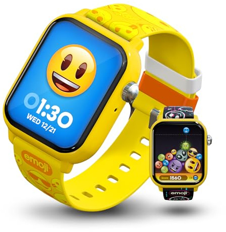 My Play Watch Emoji, Gaming-Smartwatch für alle Altersgruppen mit selektiver Technologie, nicht verbunden, integriertes Emoji-Merge! & Ask Emoji, Fitness-Tracker, über 100 anpassbare