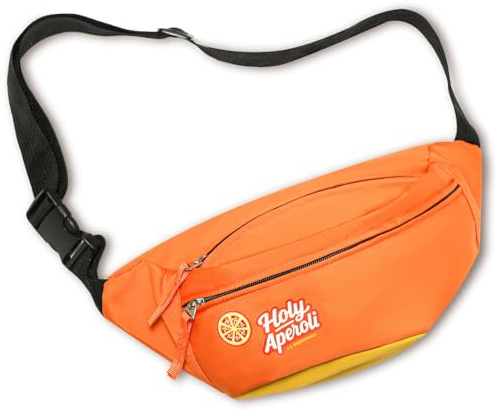 Bauchtasche orange,Aperol Kostüme Damen,orangenscheiben,Outdoor-Sport ,Karneval Tasche,Tasche Spritz Accessoires für Fasching Party Karneval (Aperol)