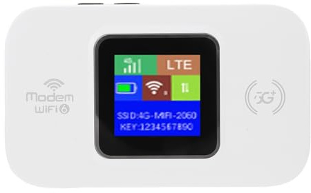 Generic Routeur Portable WiFi Mobile 4G Haute Vitesse 300 Mbps pour Point D'accès WiFi de Voyage, Autonomie de 12 Heures, pour Smartphones, Tablettes, Ordinateurs Portables (White)