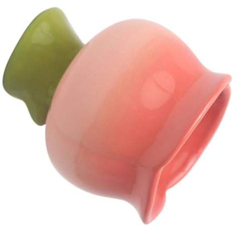 PHENOFICE Taza de Cerámica con Forma de Flor para Helado Diseño Floral Elegante y Base Alta Estable, Adecuado para Verano y Postres Creativos
