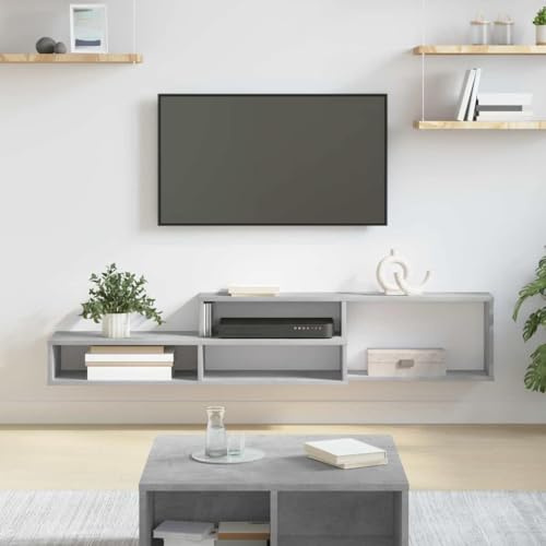 Ziaphsol Support Mural pour TV 150x25x28,5cm en Bois d'ingénierie Design Moderne, Meuble TV Suspendu avec étagère, Rangement Pratique pour Salon, séjour ou Chambre