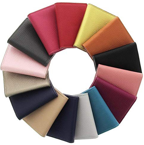 KARL LOVEN Porte-Carte de crédit en Cuir pour Femme - Homme - Porte Carte de fidélité - Visite - Bleue - Etui - Portefeuille (Noir)