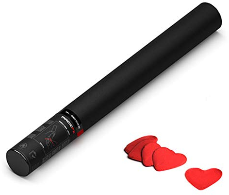 Handheld Cannon Confetti Red Hearts 50cm
