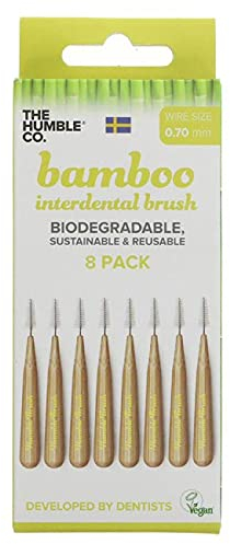 THE HUMBLE CO. - Interdentalbürsten aus Bambus – Größe 4 – 0,7 mm – entwickelt von Zahnärzten – entworfen in Schweden – nachhaltig und wiederverwendbar – vegan und tierversuchsfrei – umweltfreundliche