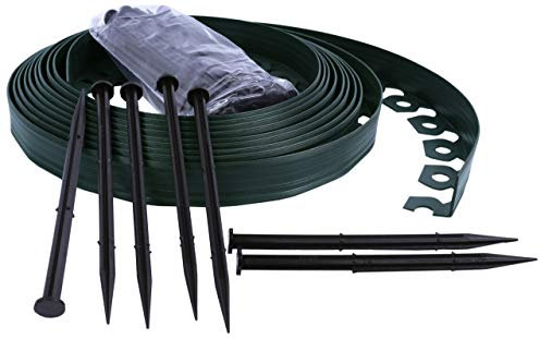 Bordure de Jardin Flexible, Bordure de pelouse Douce, Bordure de Jardin en Plastique - 4cm de Haut (10m, Vert)