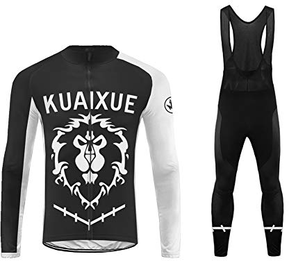 Uglyfrog 2019-2020 Funktions Fahrrad Winterbekleidung Herren Fahrrad Trikot Langarm Warmes with Fleece Rennrad Element Jersey/Bib Lange Hosen Anzüge