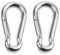 HOMPER 2pcs M8 Carabiner Hook - Heavy Duty 304 Stainless Steel Snap Hook, Carabiner Keychain Clips for Outdoor, Camping, Hiking