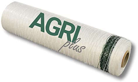 AGRIplus Wickelnetz für Rundballen | 1,25 x 2000 m | UV-beständig und reißfest | Brennholznetz | Rundballennetz | Heunetz | Pressennetz