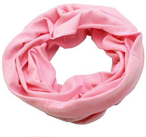 flevado Mund und Gesichtsschal Multifunktionstuch Halstuch Kopftuch Schal Schlauchtuch in verschiedenen Farben Multiscarf (rosa)