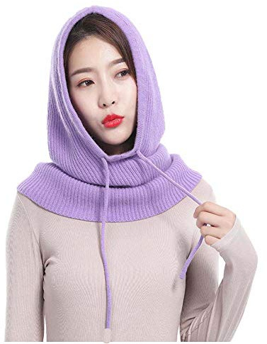 Yekeyi Winterhaube, gestrickt, aus Kaschmir, Skimaske, Outdoor-Mütze, für Damen