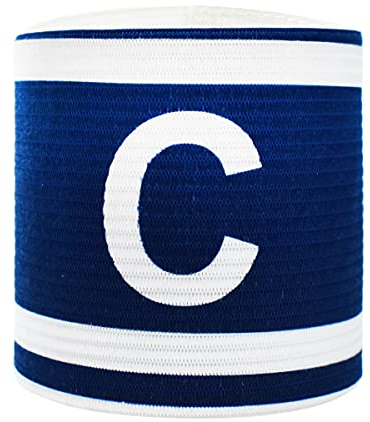 VerteLife Kapitänsband Spielführerbinde für Fußball und Rugby, Verstellbare Armbinde Kapitän Armbinde, Captains Armband für Erwachsene und Kinder - Einheitsgröße/Blau
