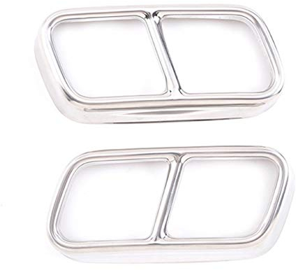 MYDH Auspuffblenden Robuste Verschleißauto-Schalldämpfer-Auspuffrohr-Schwanzabdeckung Silber Für BMW 7-Serie F01 2009-2014 Auspuff Endrohr