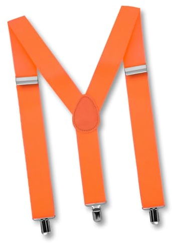 Bock op Kölle Y- Hosenträger Bundhalter 3,5cm breit 95cm lang Farbauswahl (neon orange)