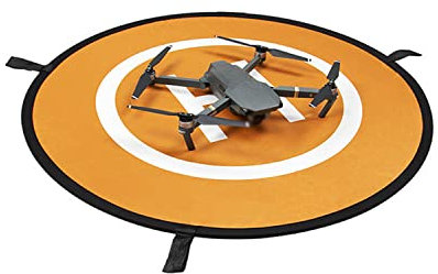 HUAYT Drone Landing Pad, Universal Foldable Portable Waterproof Helipad with Reflective Strips and Nails,2 Side Use for All DJI Drones FPV/Spark/Mavic Pro Inspire 2/1 3DR Solo Phantom 2/3/4 Pro (55cm)