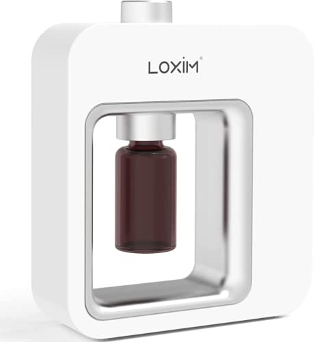 Aromatherapy Diffuser - Professional Grade Diffusers for Essential Oils, Nebulizing Technology, Full Spectrum Oil Adaptability, No Water, No Heat, Super Quiet, Portable, Battery Powered (White Silver)