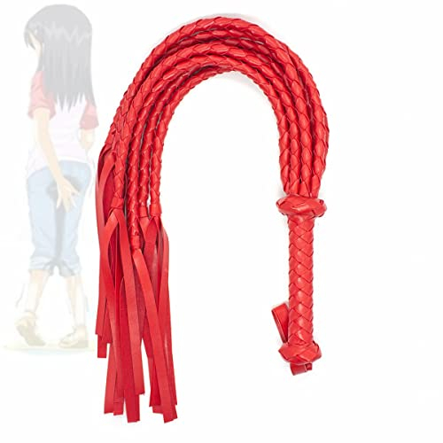 WAMBAS Frusta Corta in Pelle Intrecciata a Mano Strumento da Allenamento per l'equitazione