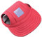SHTGOI Hunde Baseballmütze Outdoor Haustier Mütze Kappe Sonnenschutz Cap Hut Basecap Sonnenhut Sonnenhüte Schirmmütze Hundecap mit Ohrlöchern und Verstellbarer Kinnriemen Rot