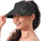 Sonnenhut Damen Stroh Sonnenschild Uv Schutz 50, Sonnenkappe, Sonnencap, Sonnenvisier, Visor, Schirmkappe, Sun Hat Women, Sonnenhut für Frauen, Summer Hats, Strand Sonnenvisor, Sonnenschirm faltbar