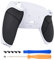 eXtremeRate Gummierter Griff Rückseite Hülle Case Gehäuse für ps5 Controller eXtremeRate Rise & RISE4 Remap Kit(KEIN Controller& kein Rise Remap Platine enthalten)-Original Weiß Schwarz