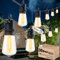 Festoon Lights Outdoor 30M/100 FT Garden String Festoon Lights IP65 with 32 LED 2700K Bulbs Outdoor String Lights Mains for Indoor Outside Patio Pergola Decor, 4M Extension Cable Built-in