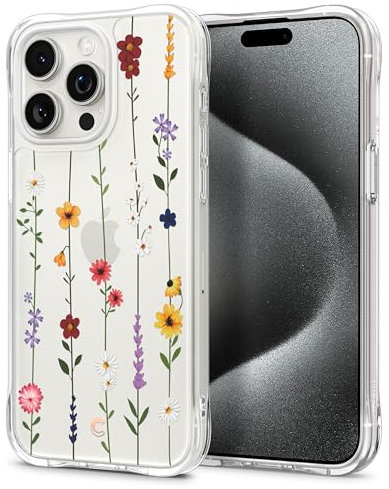 CYRILL by Spigen Cecile Cover Compatibile con iPhone 15 Pro Max (2023) - Giardino floreale