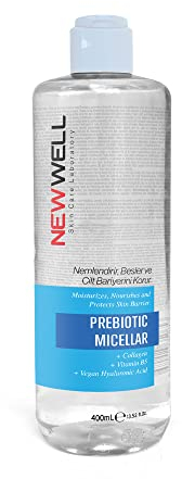 NEWWELL Make-Up Mizellen Reinigungswasser Feuchtigkeitsspendend mit Präbiotika, Vitamin B5, Collagen, Hyaluron für pflegende und gründliche Gesichtsreinigung