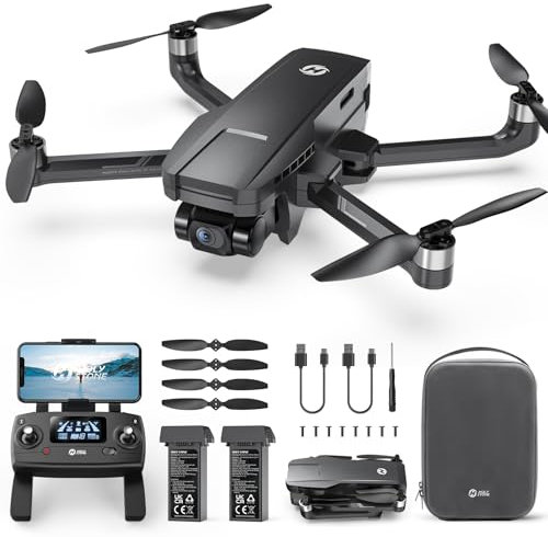 Holy Stone HS720G GPS Drones with Camera for Adults 4K FAA, 2-Axis Gimbal, Built-in Remote ID, 120°FOV, Brushless Motor, 5G WiFi Transmission, Smart Return Home, Professional FPV Drone for Beginner