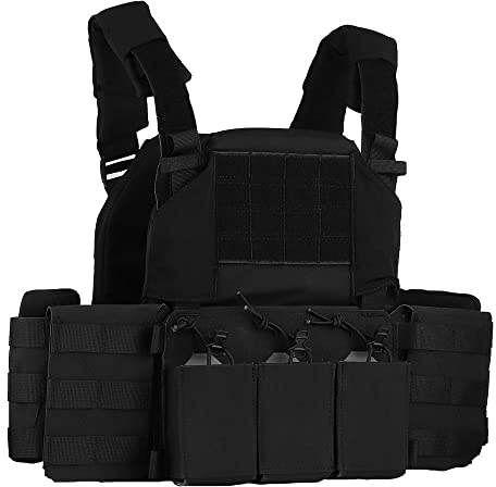 Tactical Plate Carrier Lightweight MOLLE Military Hunting Vest With Triple Magazine Pouch Airsoft CS Wargame Gear