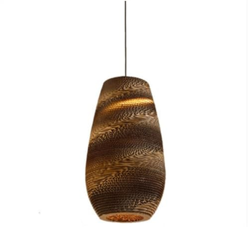 Modern Pendelleuchte Kreative Wabenpapier-Hängelampe Japanische Stil Pappe Hängelampe Altmodische Bauernhaus Kronleuchter for Wohnzimmer Küche Insel Bar Eingang Badezimmer Beleuchtung Fixture ( Size :