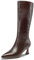NobleOnly Donna Medio Tacco Heel Chiusa a Punta Cerniera Ballo Dress Metà polpaccio Stivali Casual Inverno Scarpe 6 CM Heels Marrone Scuro 37 EU