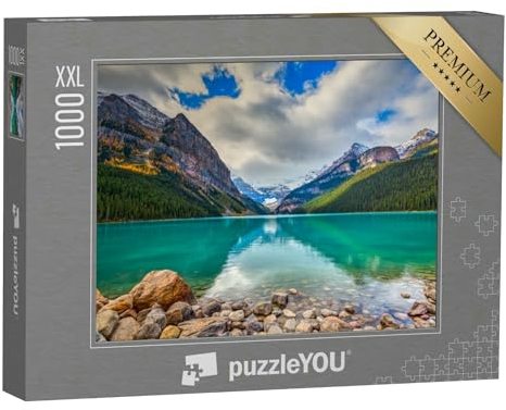 Puzzle 1000 Teile XXL „Herbst am Lake Louise im Banff National Park, Rocky Mountains, Alberta, Kanada“ – aus der Puzzle-Kollektion Seen