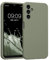 kwmobile Handyhülle kompatibel mit Samsung Galaxy A14 5G Hülle - gummierte Handy Case aus Silikon in Graugrün
