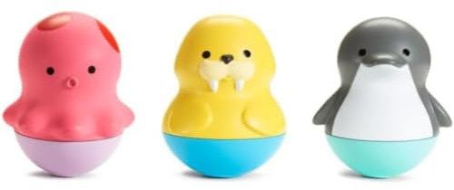 Munchkin Bath Bobbers Bath Toy | Floating Baby Bathtub Toys for Water Play | Baby Bath Toy | Activity Toys for Babies and Toddlers | BPA Free | Baby Essentials | 3 Pack