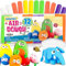 AIR DOUGH 12 Farben Fluo Kinder Knete Kinderknete Modelliermasse Lufttrocknend Ton Set Für Kinder Knetmasse Plastilin Für Kinder Foam Clay Polymer Clay Spielzeug Mädchen Geschenke Jungen Mädchen